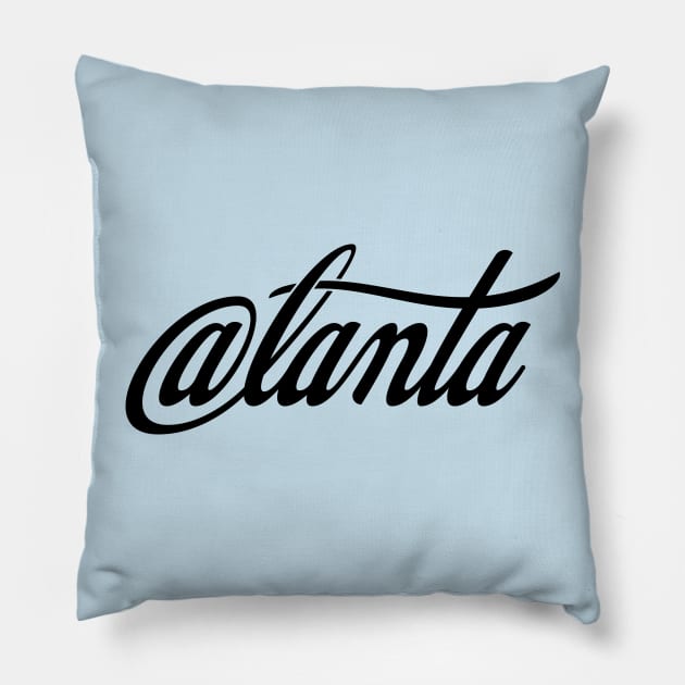 @lanta Script Black Pillow by MonkeyColada