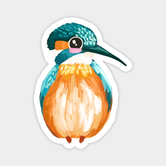 Painty King Fisher Magnet by URGHH