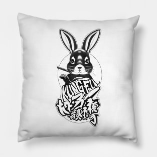 Easter Bunny Kung Fu Martial Arts Pillow