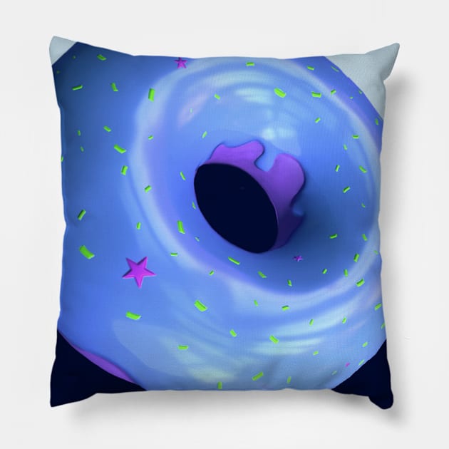 space donut Pillow by neon_ndust