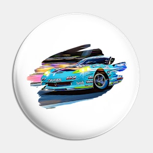 Corvette Drift Art Print Pin