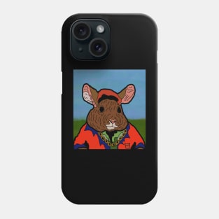 drawing cool hamster watercolor background Phone Case