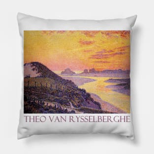 Sunset at Ambletsuse by Théo van Rysselberghe Pillow