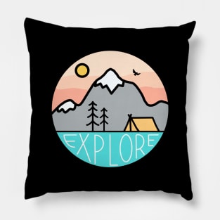 Explore landscape Pillow