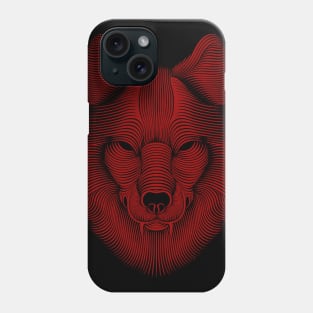 WOLF LINE RED Phone Case