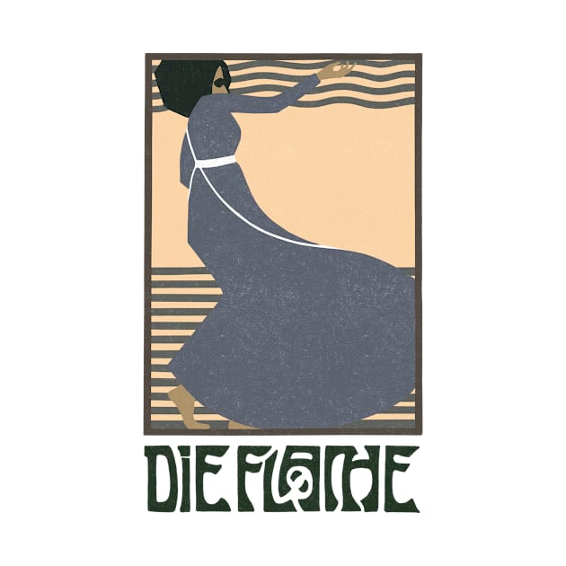 Die Flache Dancing Girl Retro Vintage Poster by Peadro