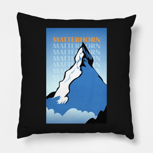 Matterhorn Pillow by ArtFactoryAI