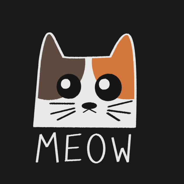 Calico Cat Meow by Grump