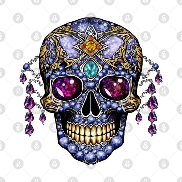 Bejeweled Skull #4 by Chromatic Fusion Studio