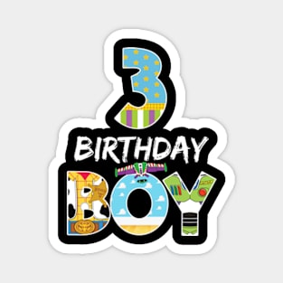 Toy Funny 3rd Birthday Story B-day Gift For Boys Kids Magnet