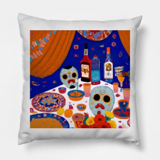 Day of the Dead Digital Art Pillow