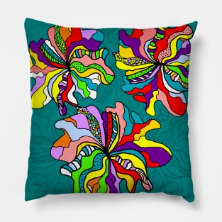Bright Abstract Floral 7 Pillow