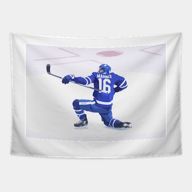 Mitch Marner Goal Celebration Painting Tapestry by gktb