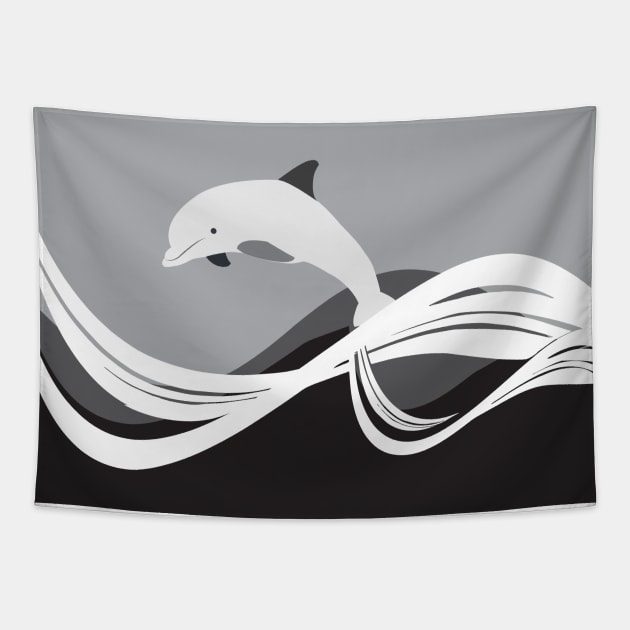 Dolphin Tapestry by dddesign