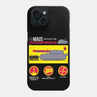 Expert of tanks! infographics Pz-VIII MAUS Phone Case