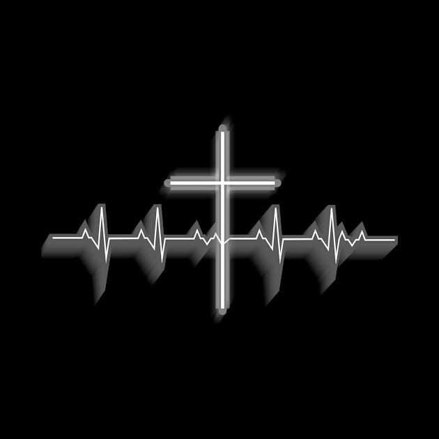 'Christian Heartbeat' Amazing Christians Cross by ourwackyhome