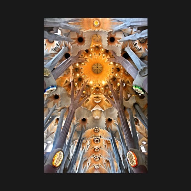 Looking upwards in the Sagrada Familia by Cretense72