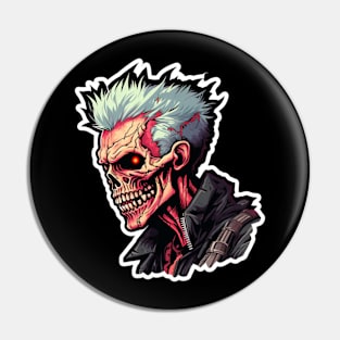 Cyberpunk Ghoul Zombie Cyborg Pin