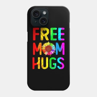 Free Mom Hugs Gay Pride Lgbt Daisy Rainbow Flower Mother Day Phone Case