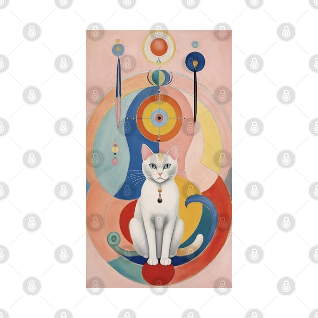 Hilma af Klint's Abstract Feline Wonderland: Whimsical Reverie by FridaBubble