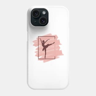 ballet dancer design in dusty rose and burgundy variation Phone Case