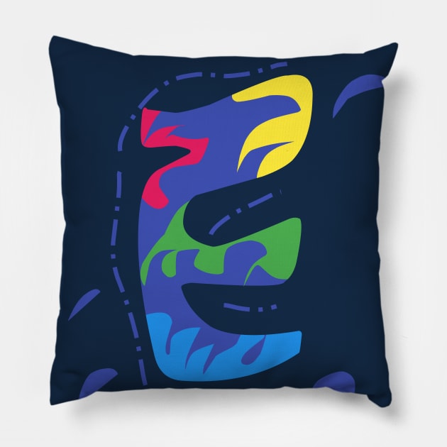 Letter E Pillow by Fadmel