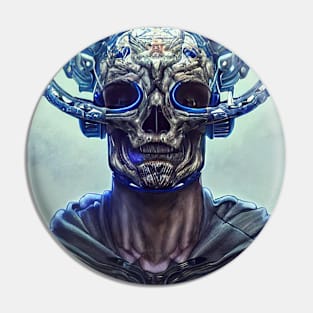 Cyberpunk skull Pin