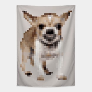 Angry Pixel Art Chihuahua Tapestry