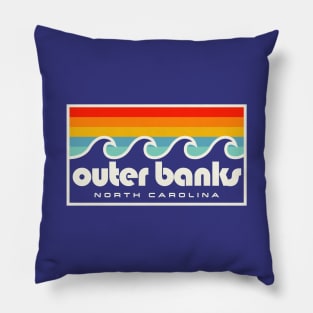 Outer Banks NC Retro OBX North Carolina Pillow