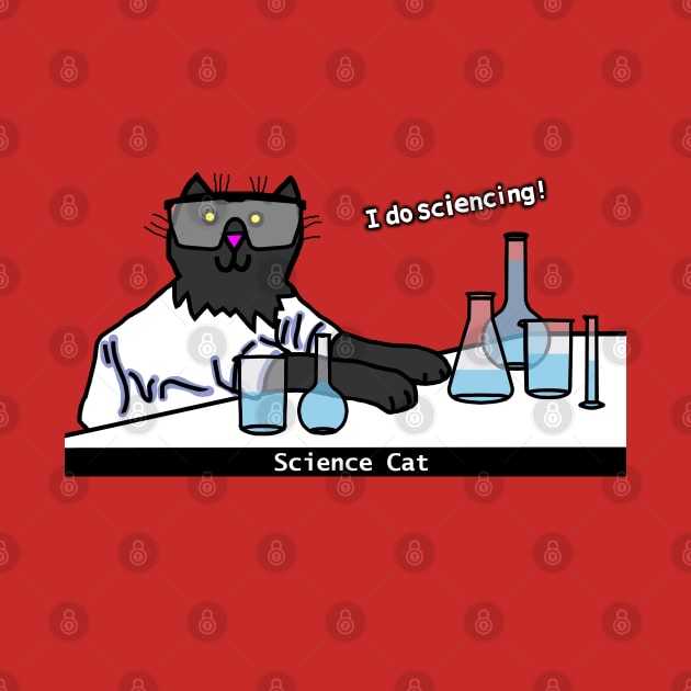 Science Cat doing Science by ellenhenryart