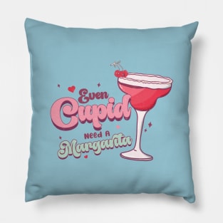 Even Cupid Need a Margarita - Valentines Day Pillow