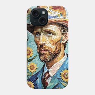 Sunflowers Mosaic: Van Gogh Inspired Portrait Phone Case