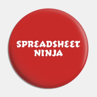 Spreadsheet Ninja (White Text) Pin