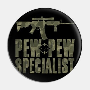Pew Pew Specialist Airsoft/Paintball Pin