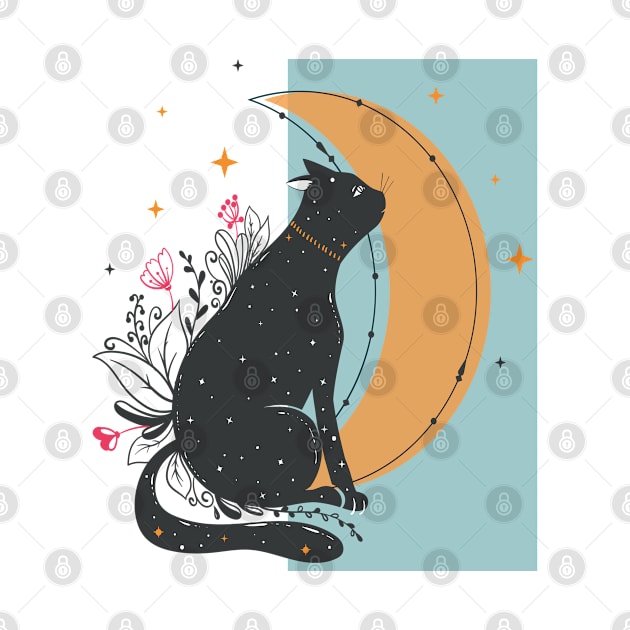 Spirit Moon Cat flower by Menzo