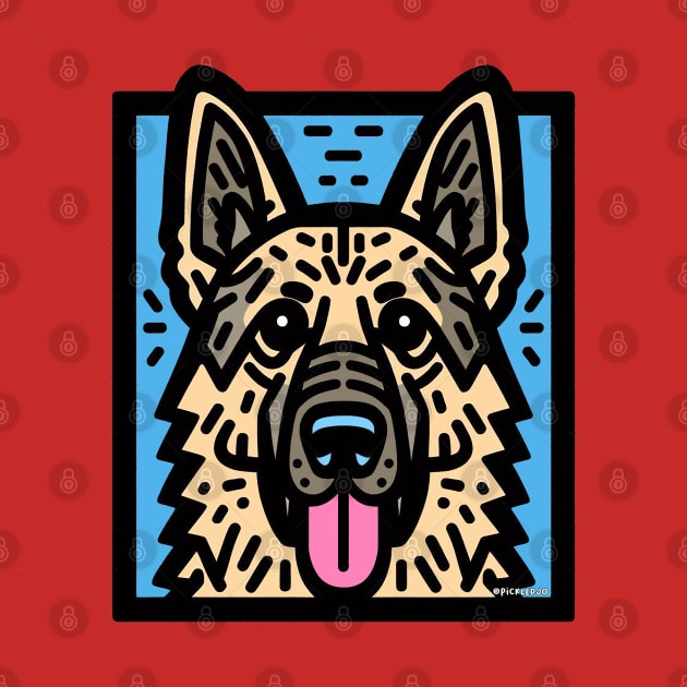 German Shepherd Pop Art by Sketchy