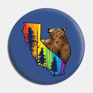 California Pride Bear Pin