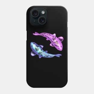 Pastel Pink And Baby Blue Koi Fish Phone Case