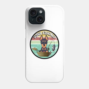 Cute guard dog has gone fishing Phone Case