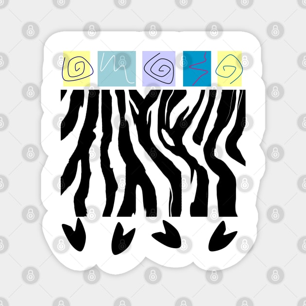 Zebra pastels Magnet by Nicole's Nifty Shop