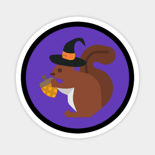 Witchy Squirrel Magnet