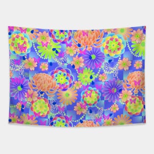 Psychedelic Floral Kiss Tapestry