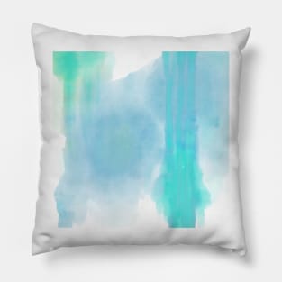 Blue Rain, #watercolor, #painting Pillow