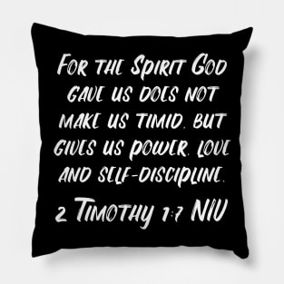 2 Timothy 1:7 Bible Verse NIV Text Pillow