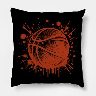 Ink Splatter Basketball Pillow