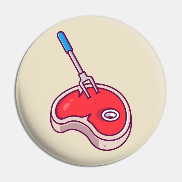 Meat On Fork Cartoon Vector Icon Illustration Pin by Catalyst Labs