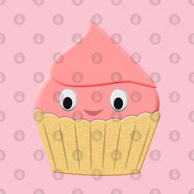 Cute Cartoon Strawberry Cupcake by Braznyc