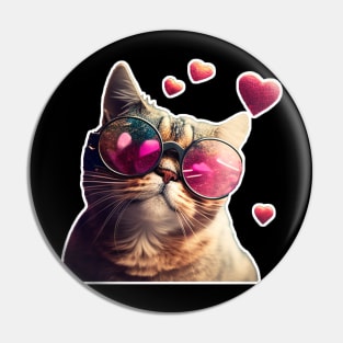 Cats and Hearts: A Valentine's Day Celebration Pin