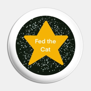 Fed the Cat Adulting Gold Star Pin