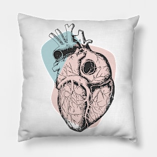 Anatomical Heart • Pastel Pink & Blue • Pastel Goth Pillow